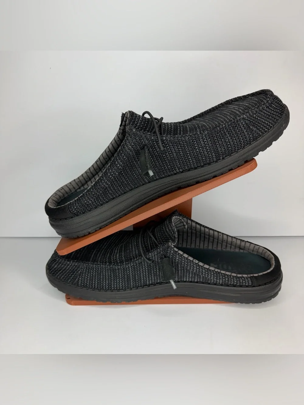 HEY DUDE Wally Slip Stretch Sox Size 14 Men Slip On Loafer Shoes Black